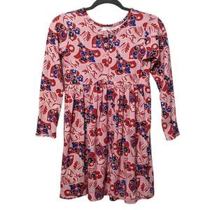 HANNA ANDERSSON Floral Long Sleeve Cotton Dress 10